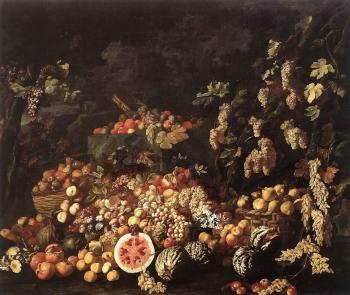 硃塞珮 雷尅 Still-Life with Fruit and Flowers